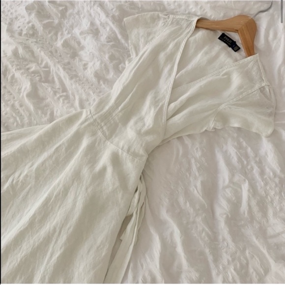 New Ralph Lauren Maxi Linen White Long Dress - Picture 4 of 13